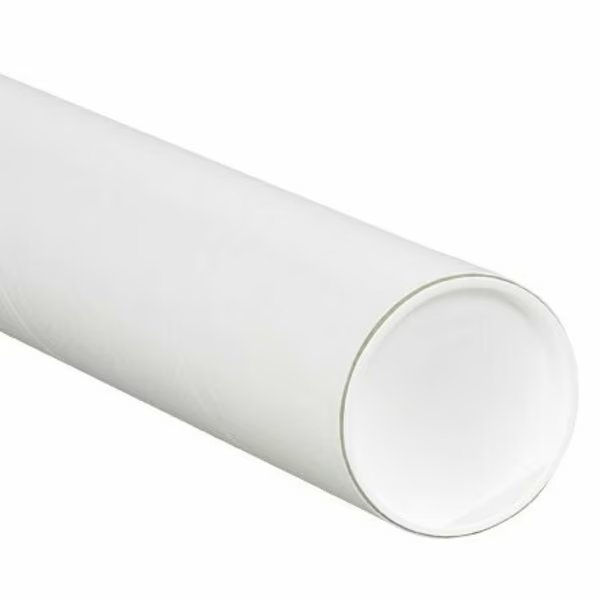 4 x 48'' White Tubes with Caps, 15PK, Bsc Preferred, Mfr#: S-8107